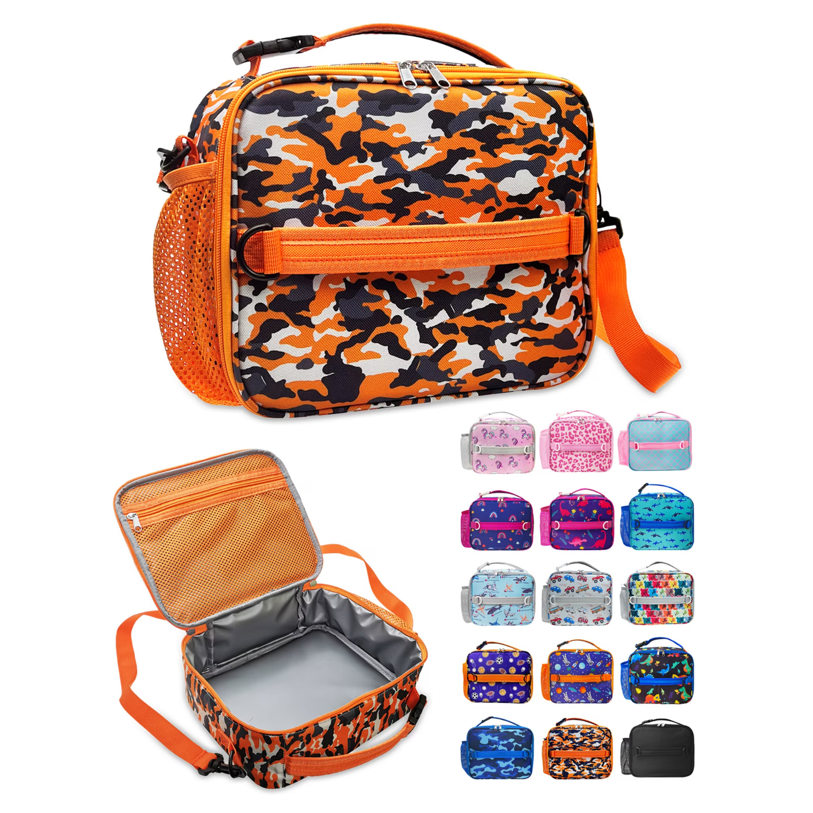 For Kids Girls Insulated Lunch Bag With Shoulder Strap And P
