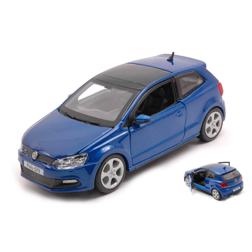 Volkswagen Polo Gti 1.4 Tsi M5 2010 Blue 1:24 Burago Auto Stradali -D- Neues Mod-image