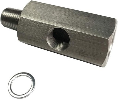 M16 Oil Pressure Sensor Tee Adapter Turbo Supply Feed Line Gauge M16x1.5 Female