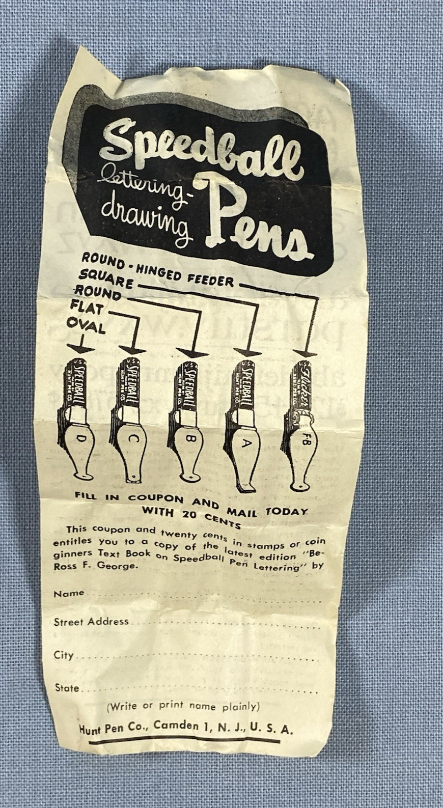 Vintage New 11 Speedball B-2 Illustration Pen Nibs Hunt Pen Original Box + Paper