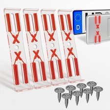 Kennzeichenhalter rahmenlos transparent Kennzeichenhalterung nur ca. 5mm flach