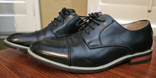 Bruno Marc Men's Black Leather Cap Toe Lace-Up Oxford Dress Shoes Size 7 Worn 1x
