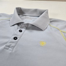 Ariat Tek Heat Series Light Gray Western Short Sleeve Polo Men's Size Medium