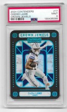2024 Contenders PSA 9  Ceedee Lamb Cowboys CROWN JEWELS SSP CASE HIT #17
