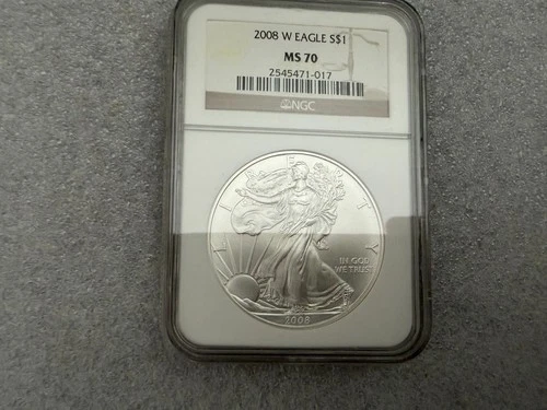 2008-W American Silver Eagle NGC MS70  1 oz Silver