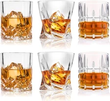 DeeCoo Premium 10, 11 OZ Scotch Glasses - Old 6 Count (Pack of 1), Clear 