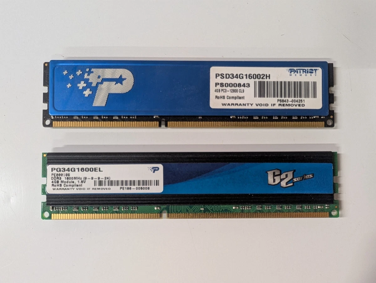 Patriot DDR3 SDRAM 8 GB Total Capacity Memory (RAM) for sale | eBay
