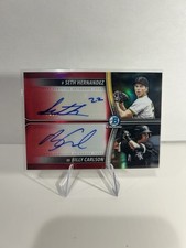 2025 Bowman Draft Billy Carlson Seth Hernandez Dual Auto Red Refractor /5