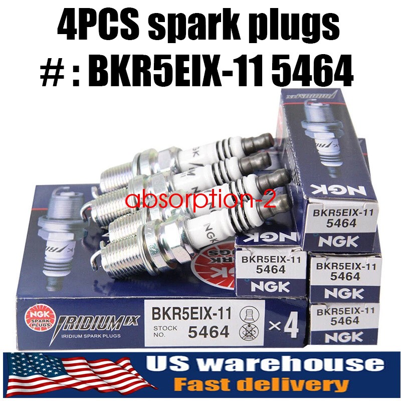 4 pcs NGK BKR5EIX-11 5464 Spark Plugs Iridium IX For Toyota Mitsubishi Mazda
