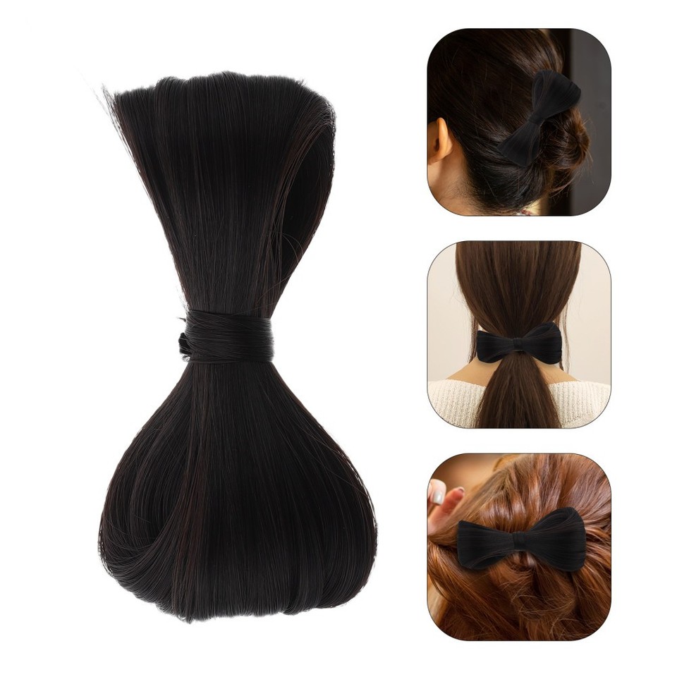 Hanfu Wig Hair Bun with Butterfly Bow Durable Soft Updo for Home and ...