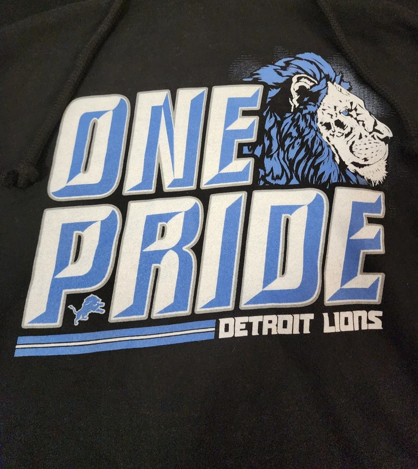 Pulôver com capuz masculino '47® 2XL Detroit Lions™ One Pride Headline em preto jato - Imagem 3 de 4