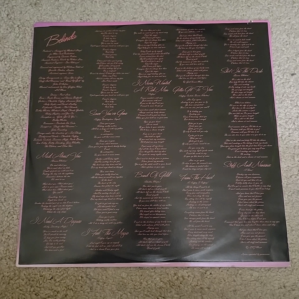 Belinda Carlisle 'Belinda' 1986 Self-Titled Solo LP Vinyl Record I.R.S VG+/VG+! Foto 3 de 4