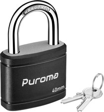 Keyed Padlock with 2 Keys Alike, 7/8 Inch Locker Lock 40Mm Heavy-Duty Locks for