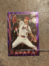 2025 Topps Chrome Update - Garrett McDaniels #USC20 Purple Raywave /250 Angels
