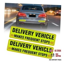 2PCS 12x3 Delivery Driver Magnet for Car  Reflective Honeycomb Sign