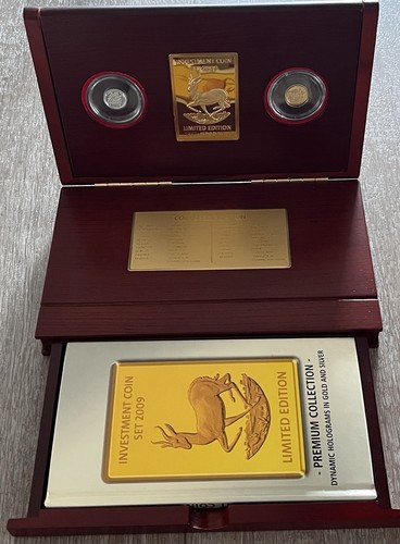 Investment Coin Set 2009 Krügerrand Springbock 999Gold Silber Limited - Bild 2 von 6