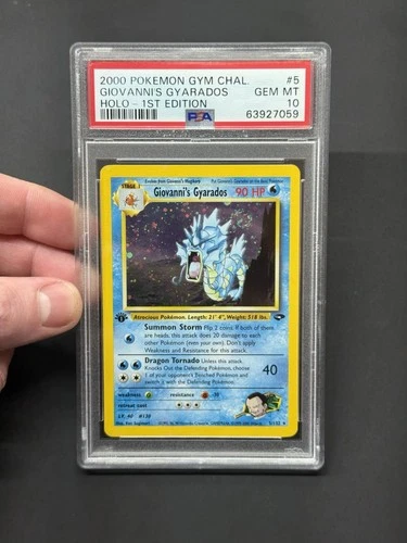 1st Edition Giovanni’s Gyarados Holo - 5/132 - Gym Challenge Pokémon Card PSA 10