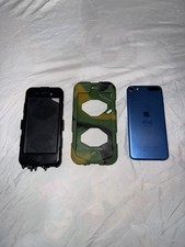 Apple iPod Touch 6th Gen 32GB Blue Tested Working with case