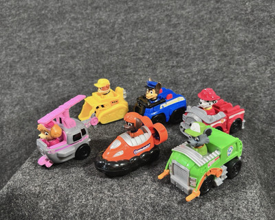 Paw Patrol Nickelodeon Rescue Racers Vehicles Set Lot of 6 Zuma Rocky Skye