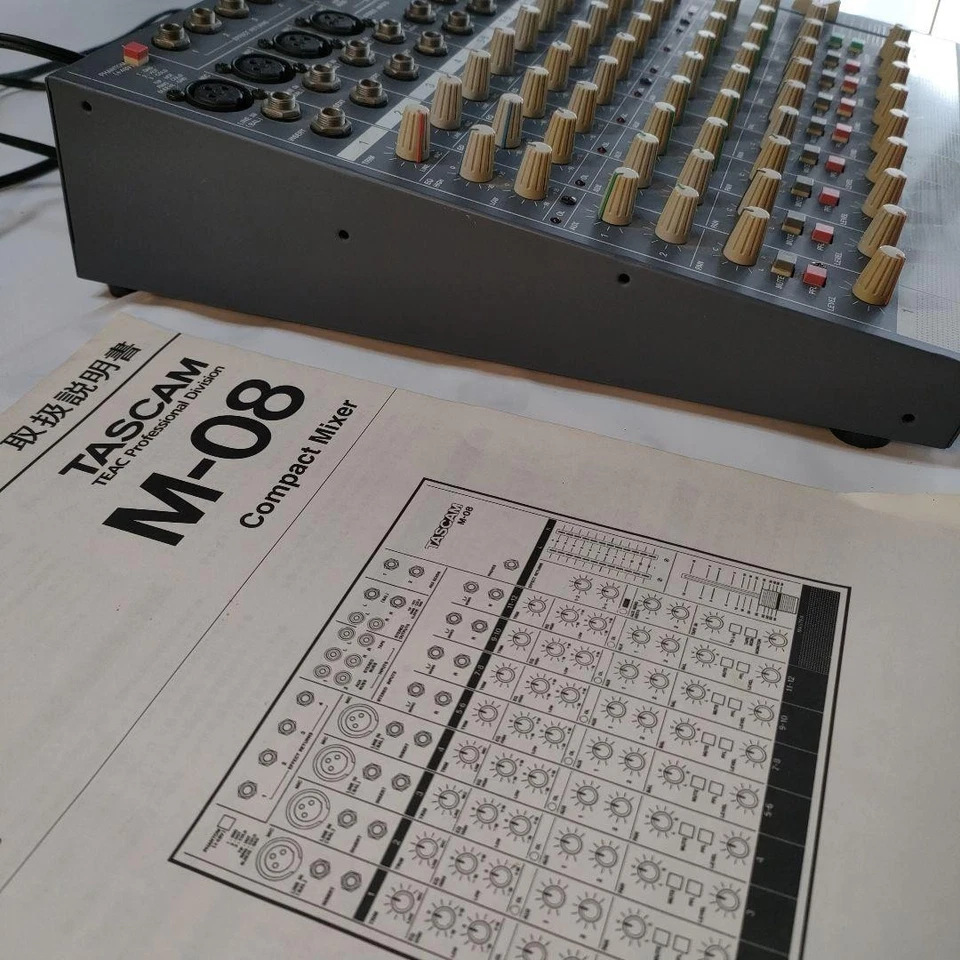 TASCAM M-08 Compact Mixer TEAC Professional Division 12ch AC100V 50/60Hz - Image 3 of 4