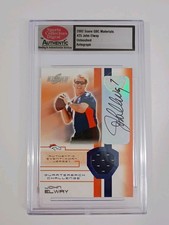 2002 Score QBC Materials Autograph John Elway Untouched Worn Jersey #25 POP 1 🏈