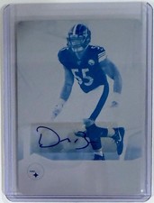 2019 Panini Rookies & Stars Devin Bush Rookie Printing Plate Auto 1/1 RC Auto