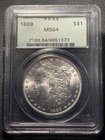 1889 Morgan Silver Dollar PCGS MS64 OGH Old Green Holder