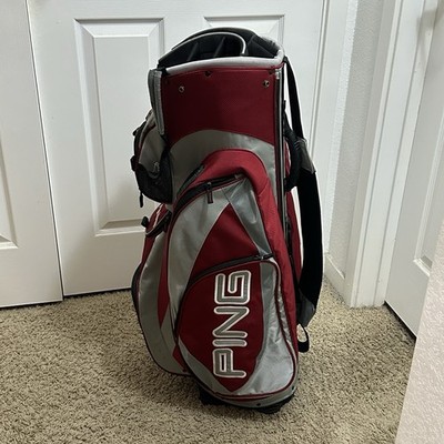 PING Golf Bag Pioneer LC 14 Way Red Gray With Shoulder Strap