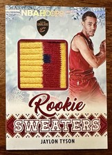 2024-25 NBA Hoops Rookie Sweaters Mem Insert - Jaylon Tyson Rookie Card RC Cavs