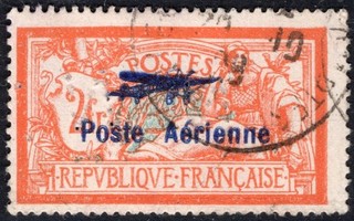FRANCE: 1927 AIR 2f Red & Blue Green Very Fine Used Sg 455 Cat £300