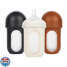 Boon Nursh Reusable Silicone Pouch Baby Bottles - Medium Flow Nip