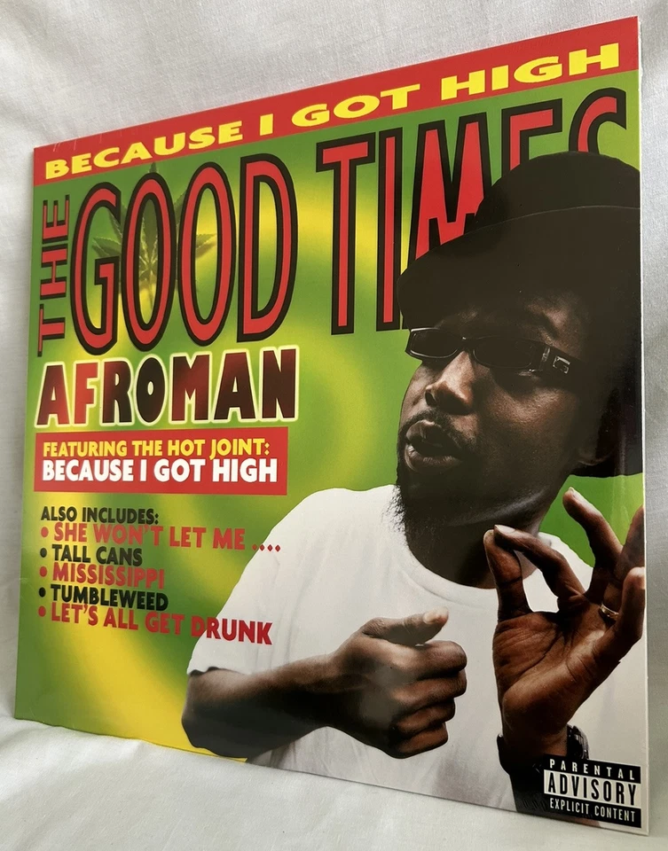 IN HAND!! Afroman The Good Times CANNABIS CLOUDY GREEN Vinyl LP (split Seam) - Изображение 3 из 4