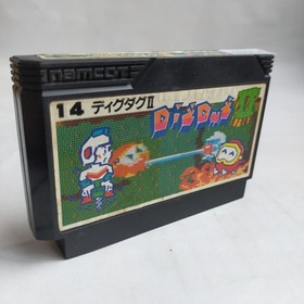 Dig Dug II Namco pre-owned Nintendo Famicom NES Tested