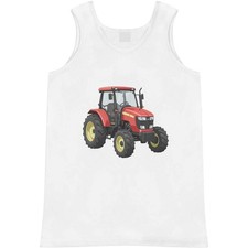 'Red Farming Tractor' Adult Vest / Tank Top AV060546 