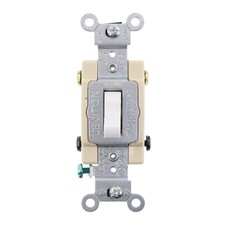 LEVITON CS420-2W QUIET AC TOGGLE SWITCH, GROUNDING, 4-WAY, 20A, 120/277V, WHITE
