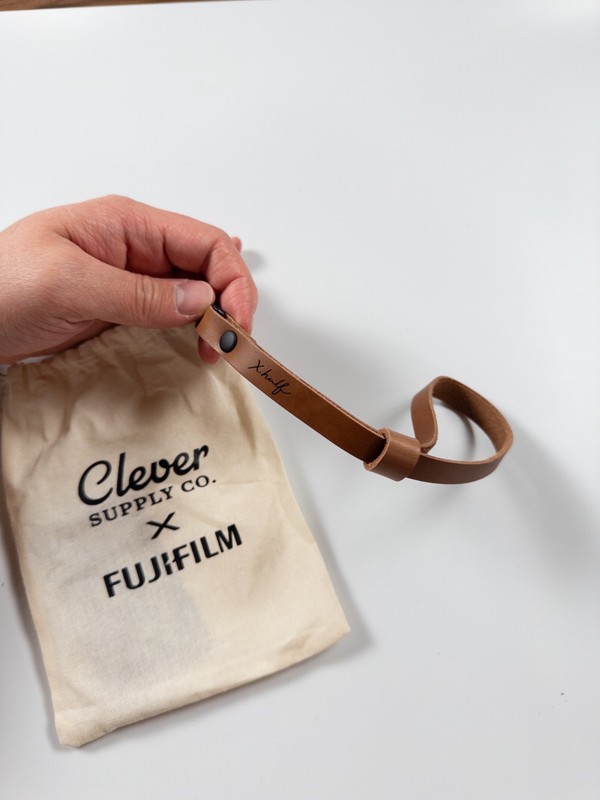 Clever Supply Co x Fujifilm Brown Leather Wrist Strap Camera Strap (XHalf)