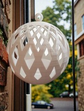 3D-Druck LED Windlicht Kugel – Modernes Rauten-Design – Set oder Einzeln – 10cm,