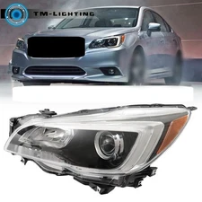 Driver Side For 2015-2017 Subaru Legacy Outback Halogen Headlight Black Headlamp