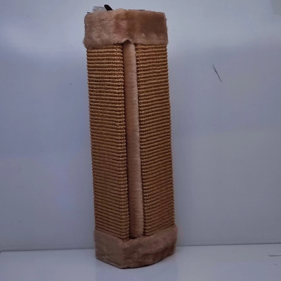 2-pk Cat Scratcher Kitty Pet Post Wall Corner Carpet Rope Jute Sisal Dark Brown