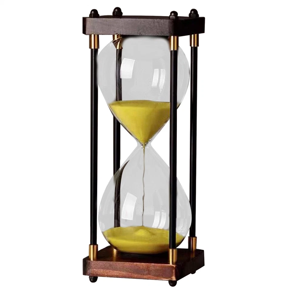 Temporizadores de arena de reloj de arena de 60 minutos temporizador de arena grande adorno de reloj de arena vintage  Foto 3 de 4