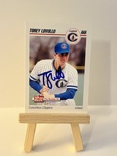 TOREY LOVULLO Signed Autographed Baseball Card 1992 SKYBOX PRE ROOKIE MINOR