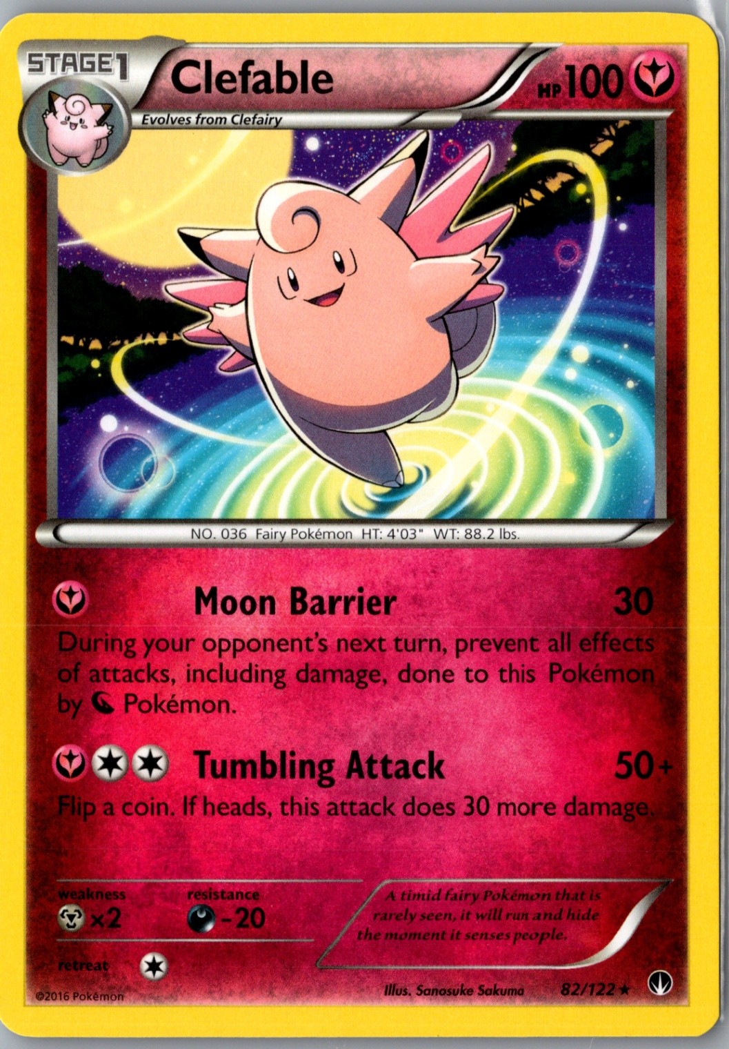 Clefable Rare XY - BREAKpoint 82/122 NM