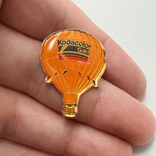 Kodacolor Gold Hot Air Balloon Lapel Pin Kodak Film Advertising Souvenir Vintage