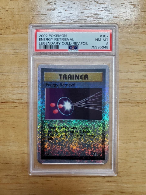 Pokemon PSA 8 NM/MINT 2002 Energy Retrieval Legendary Reverse Holo Card