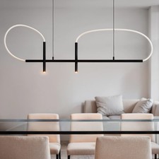 Lámpara Colgante LED Lineal 46W Metal y Silicona Ginnie