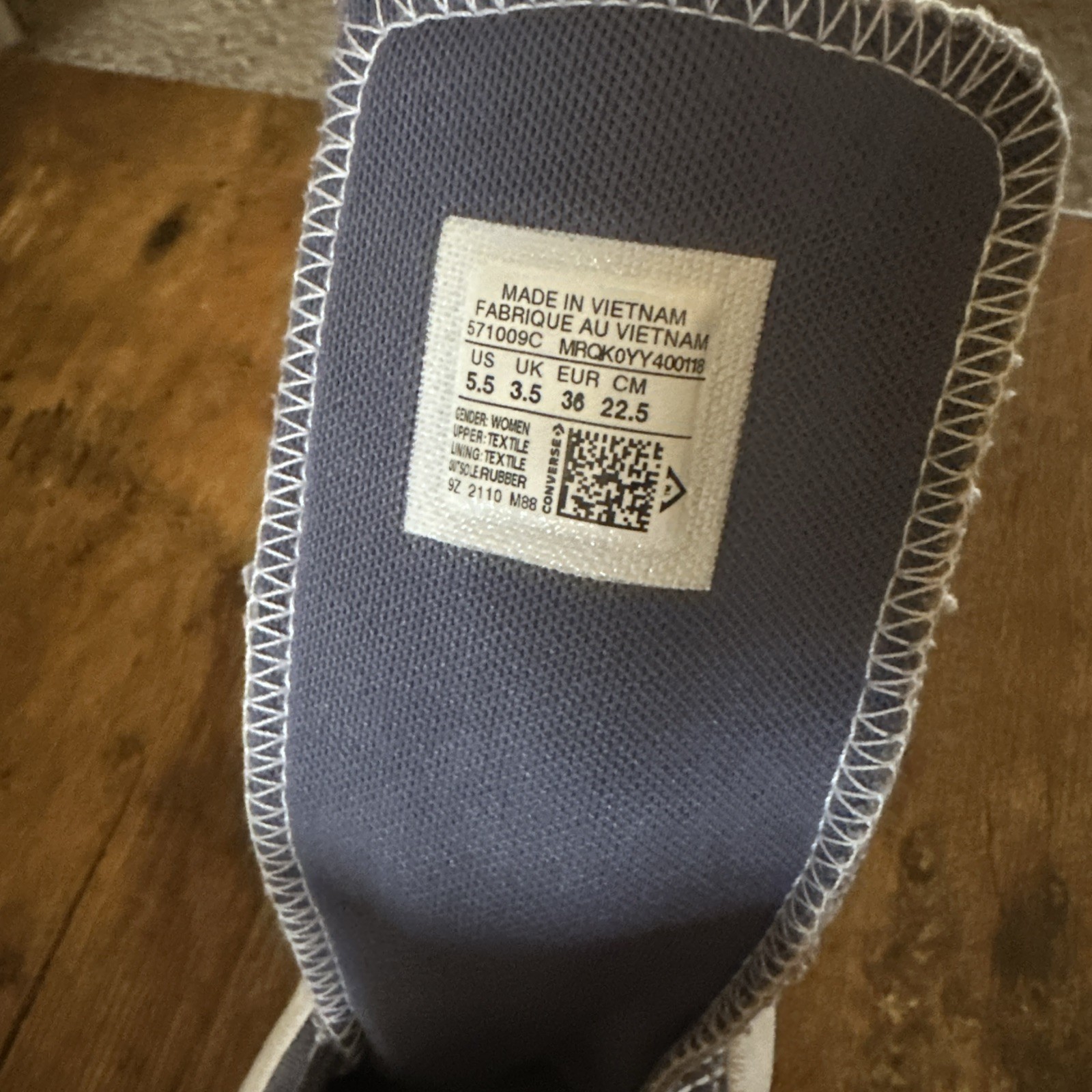 Converse Women's Chuck Taylor All Star Lugged Blue/Gray Canvas Shoes Sz 5.5 thumbnail 5