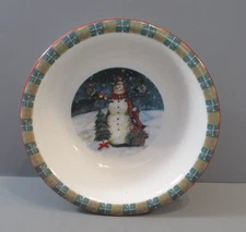 Certified International Susan Winget Snowman Soup / Cereal Bowl