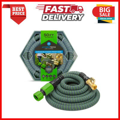 #ad #ad HydroTech 50 ft Expandable Garden Hose 5 8 in Burst Proof Lightweight Flexible $57.99