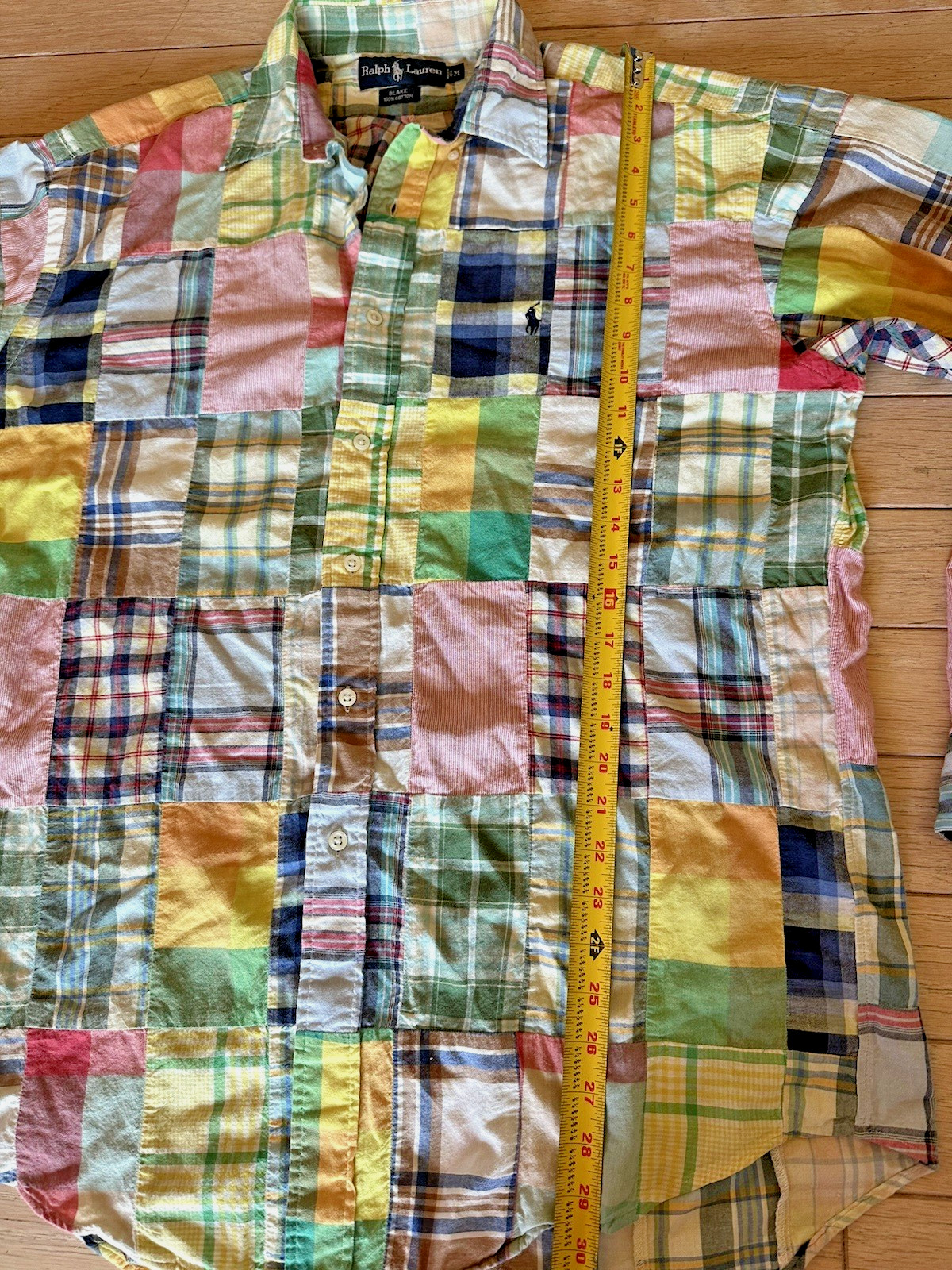 POLO RALPH LAUREN MADRAS PATCHWORK BUTTON UP LONG… - image 7