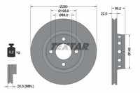 2X Bremsscheibe Vorne Textar 92060600 FÜR Audi Bremsscheiben Scheibenbremse